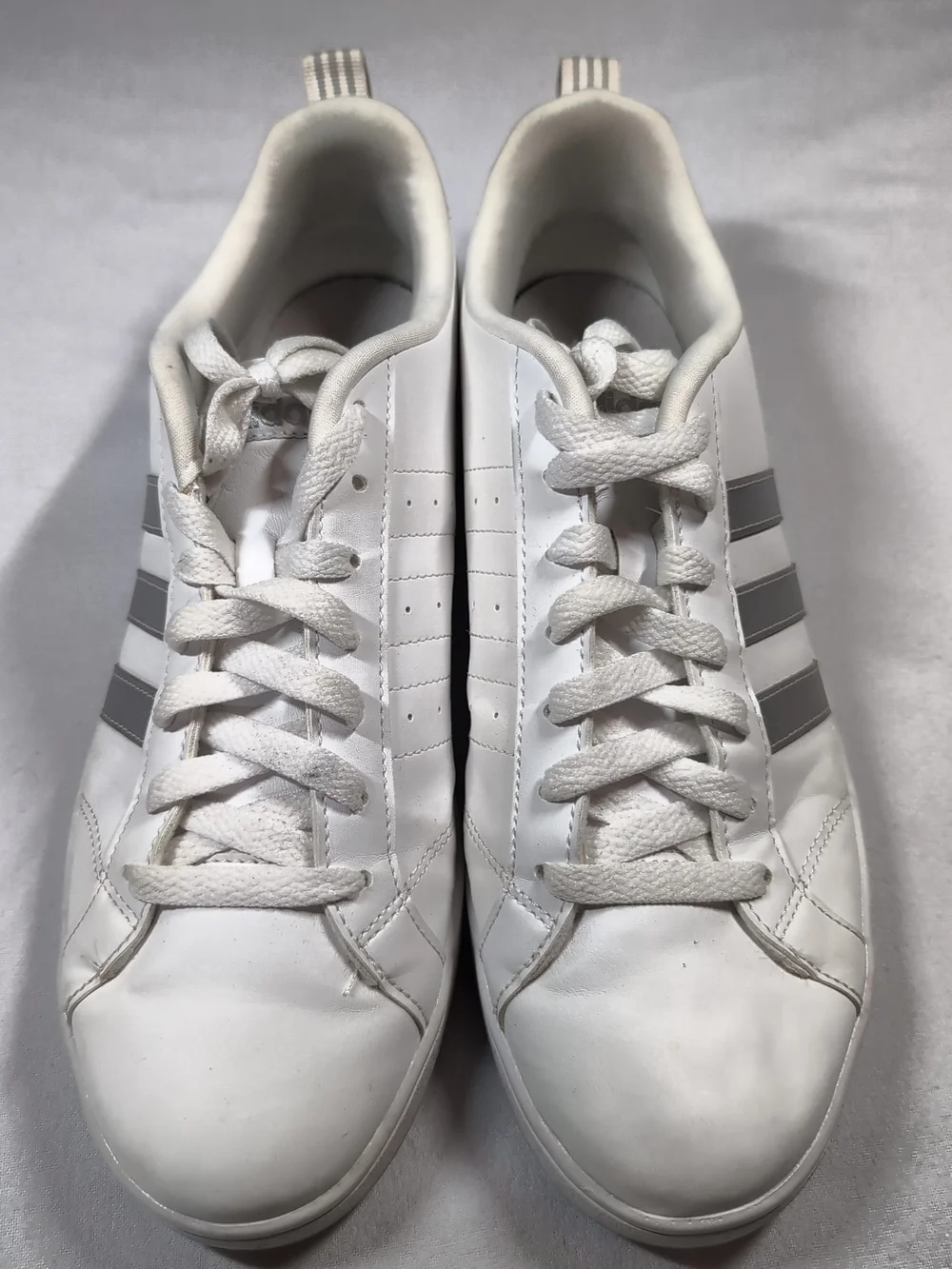 Adidas Classic White Leather Lace-Up Sneakers